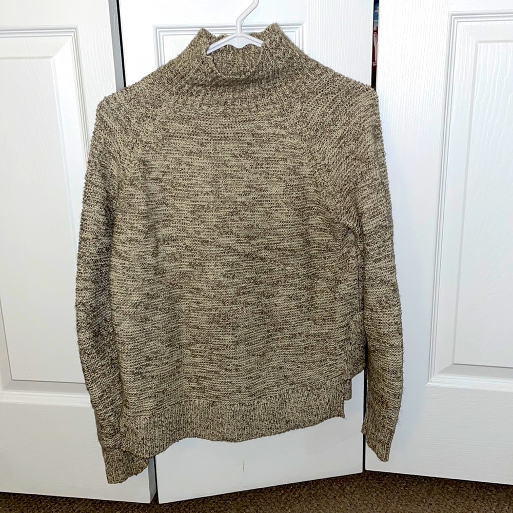 Knit tan/ brown/ grey sweater